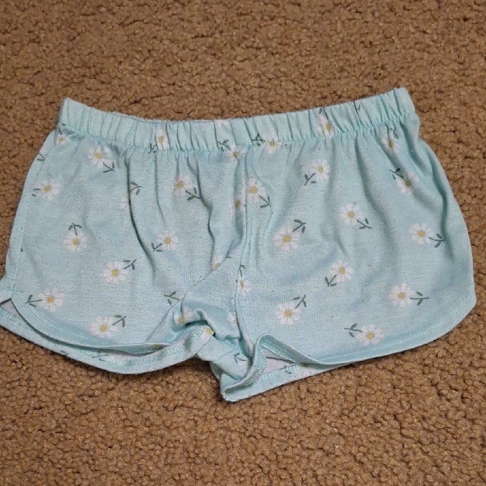 Carter's Blue Foral Print Shorts with Elastic Waistband